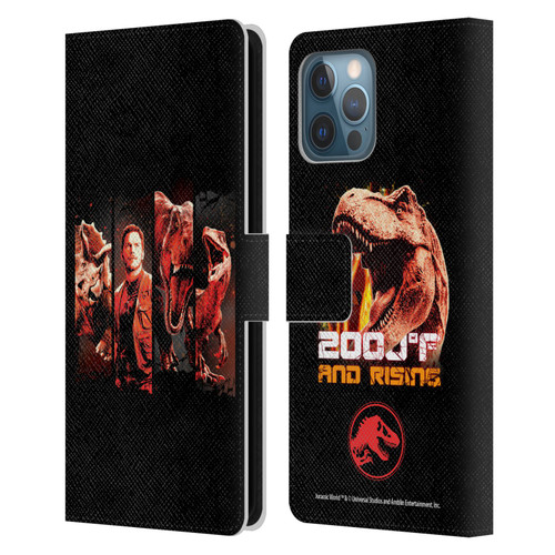 Jurassic World Fallen Kingdom Key Art Character Frame Leather Book Wallet Case Cover For Apple iPhone 12 Pro Max