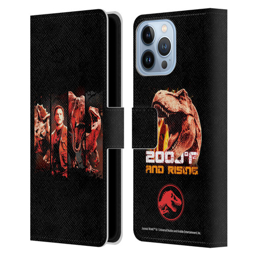 Jurassic World Fallen Kingdom Key Art Character Frame Leather Book Wallet Case Cover For Apple iPhone 13 Pro Max