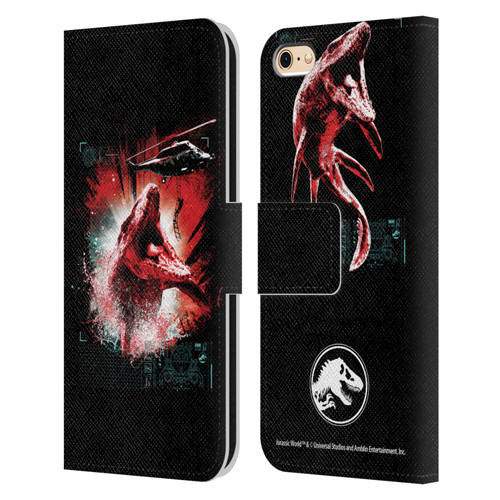 Jurassic World Fallen Kingdom Key Art Mosasaurus Leather Book Wallet Case Cover For Apple iPhone 6 / iPhone 6s