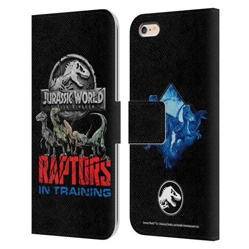 Jurassic World Fallen Kingdom Key Art Raptors In Training Leather Book Wallet Case Cover For Apple iPhone 6 Plus / iPhone 6s Plus