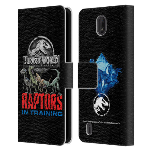 Jurassic World Fallen Kingdom Key Art Raptors In Training Leather Book Wallet Case Cover For Nokia C01 Plus/C1 2nd Edition
