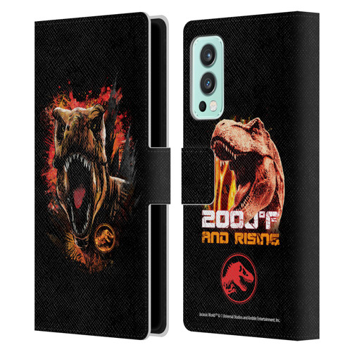 Jurassic World Fallen Kingdom Key Art T-Rex Art Leather Book Wallet Case Cover For OnePlus Nord 2 5G