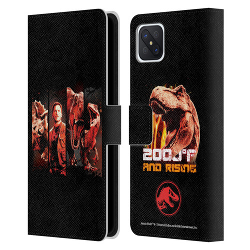 Jurassic World Fallen Kingdom Key Art Character Frame Leather Book Wallet Case Cover For OPPO Reno4 Z 5G