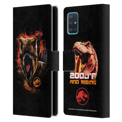 Jurassic World Fallen Kingdom Key Art T-Rex Art Leather Book Wallet Case Cover For Samsung Galaxy A51 (2019)