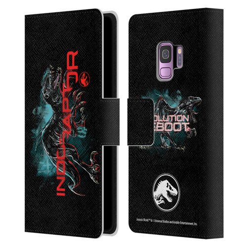 Jurassic World Fallen Kingdom Key Art Indoraptor Leather Book Wallet Case Cover For Samsung Galaxy S9