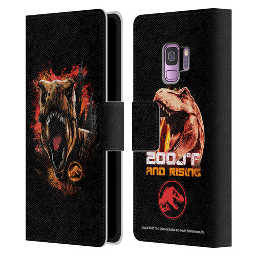 Jurassic World Fallen Kingdom Key Art T-Rex Art Leather Book Wallet Case Cover For Samsung Galaxy S9