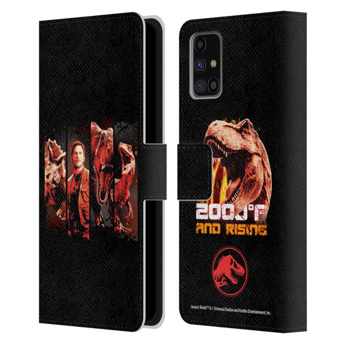 Jurassic World Fallen Kingdom Key Art Character Frame Leather Book Wallet Case Cover For Samsung Galaxy M31s (2020)