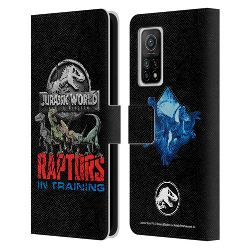 Jurassic World Fallen Kingdom Key Art Raptors In Training Leather Book Wallet Case Cover For Xiaomi Mi 10T 5G