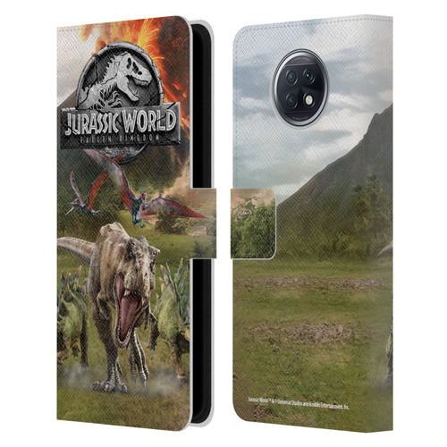 Jurassic World Fallen Kingdom Key Art Dinosaurs Escape Leather Book Wallet Case Cover For Xiaomi Redmi Note 9T 5G