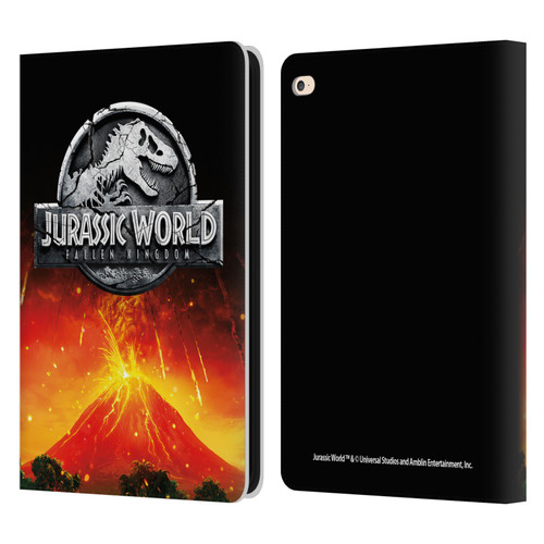 Jurassic World Fallen Kingdom Logo Volcano Eruption Leather Book Wallet Case Cover For Apple iPad Air 2 (2014)