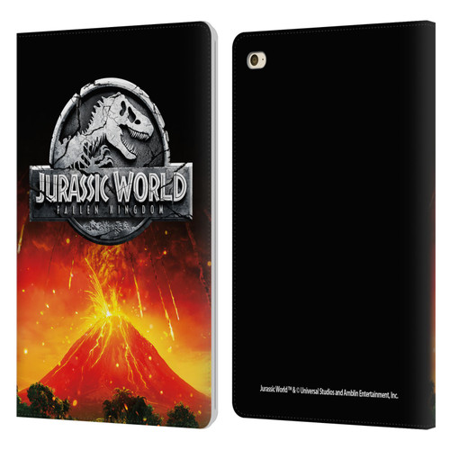 Jurassic World Fallen Kingdom Logo Volcano Eruption Leather Book Wallet Case Cover For Apple iPad mini 4