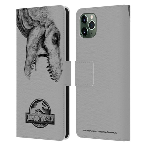 Jurassic World Fallen Kingdom Logo T-Rex Leather Book Wallet Case Cover For Apple iPhone 11 Pro Max
