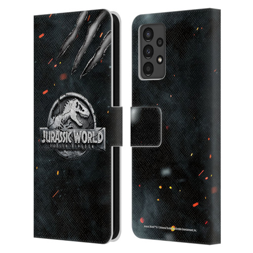 Jurassic World Fallen Kingdom Logo Dinosaur Claw Leather Book Wallet Case Cover For Samsung Galaxy A13 (2022)