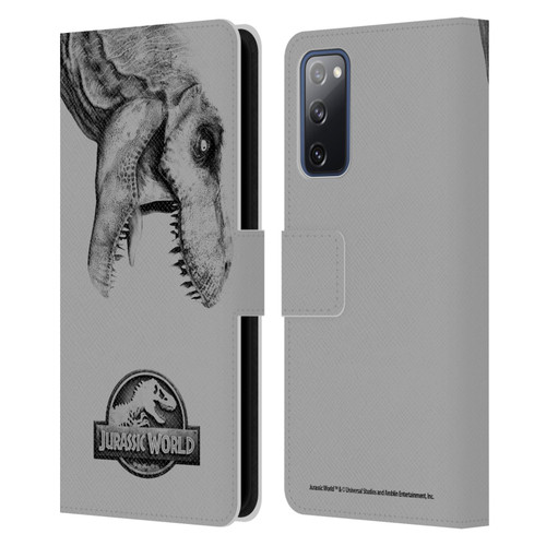 Jurassic World Fallen Kingdom Logo T-Rex Leather Book Wallet Case Cover For Samsung Galaxy S20 FE / 5G