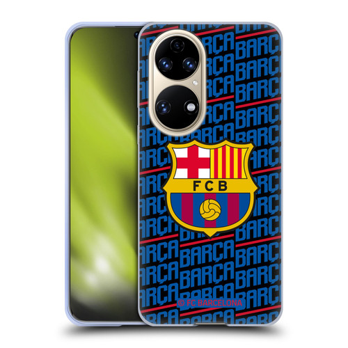 FC Barcelona Crest Patterns Barca Soft Gel Case for Huawei P50