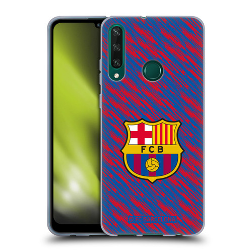 FC Barcelona Crest Patterns Glitch Soft Gel Case for Huawei Y6p