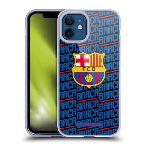 FC Barcelona Crest Patterns Barca Soft Gel Case for Apple iPhone 12 / iPhone 12 Pro