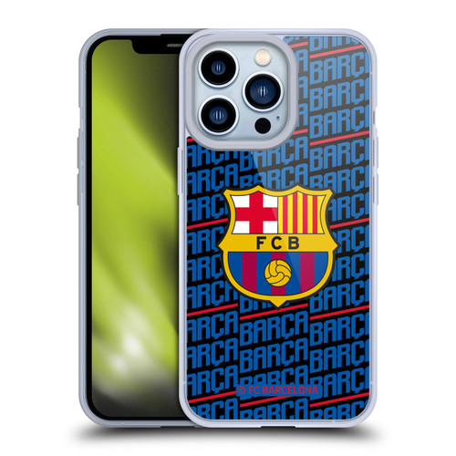 FC Barcelona Crest Patterns Barca Soft Gel Case for Apple iPhone 13 Pro & MagSafe