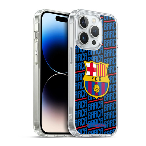 FC Barcelona Crest Patterns Barca Soft Gel Case for Apple iPhone 13 Pro & MagSafe
