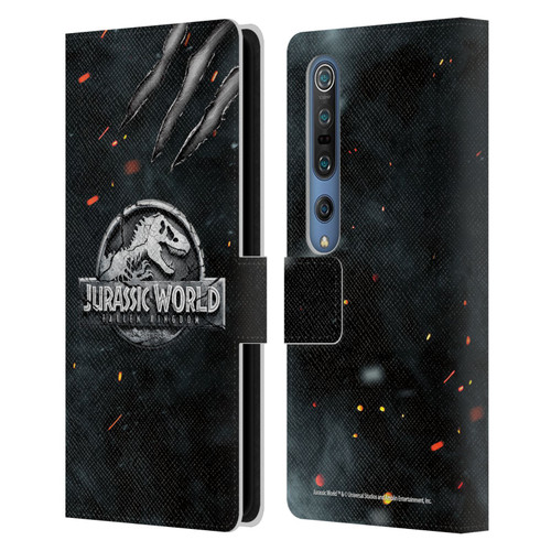Jurassic World Fallen Kingdom Logo Dinosaur Claw Leather Book Wallet Case Cover For Xiaomi Mi 10 5G / Mi 10 Pro 5G