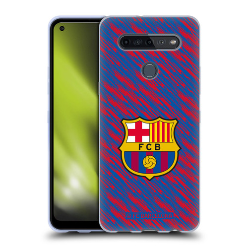 FC Barcelona Crest Patterns Glitch Soft Gel Case for LG K51S