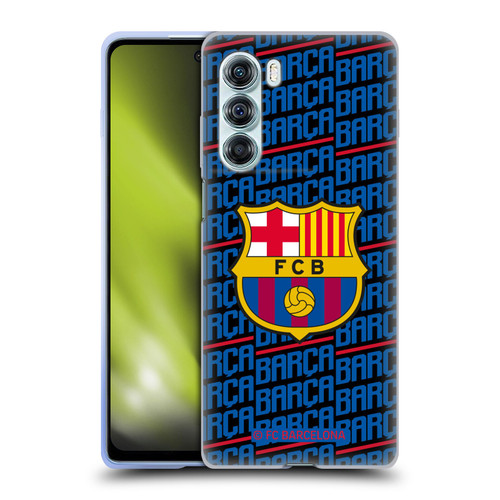 FC Barcelona Crest Patterns Barca Soft Gel Case for Motorola Edge S30 / Moto G200 5G
