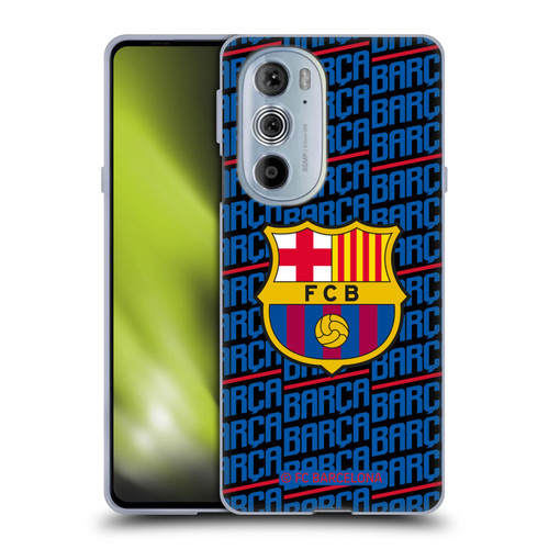 FC Barcelona Crest Patterns Barca Soft Gel Case for Motorola Edge X30