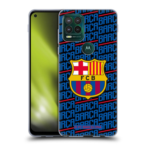 FC Barcelona Crest Patterns Barca Soft Gel Case for Motorola Moto G Stylus 5G 2021