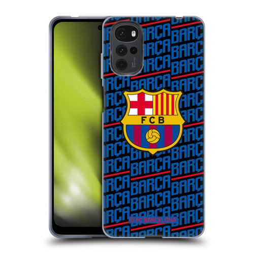 FC Barcelona Crest Patterns Barca Soft Gel Case for Motorola Moto G22