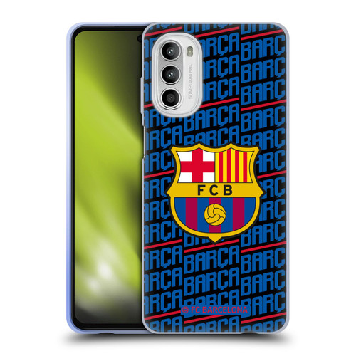 FC Barcelona Crest Patterns Barca Soft Gel Case for Motorola Moto G52