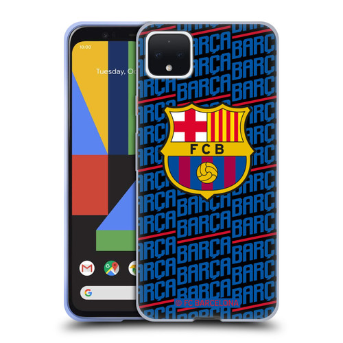FC Barcelona Crest Patterns Barca Soft Gel Case for Google Pixel 4 XL