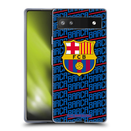 FC Barcelona Crest Patterns Barca Soft Gel Case for Google Pixel 6a