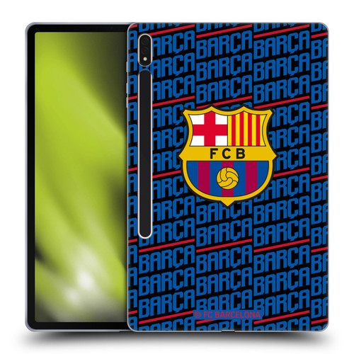FC Barcelona Crest Patterns Barca Soft Gel Case for Samsung Galaxy Tab S8 Plus