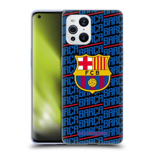 FC Barcelona Crest Patterns Barca Soft Gel Case for OPPO Find X3 / Pro