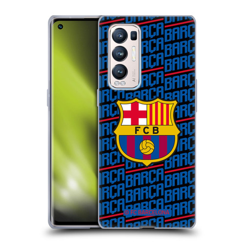 FC Barcelona Crest Patterns Barca Soft Gel Case for OPPO Find X3 Neo / Reno5 Pro+ 5G