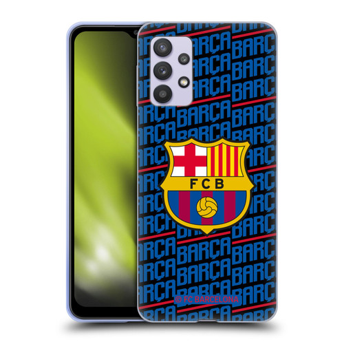 FC Barcelona Crest Patterns Barca Soft Gel Case for Samsung Galaxy A32 5G / M32 5G (2021)