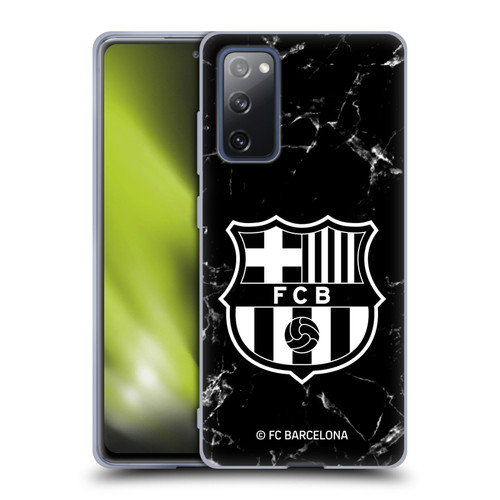 FC Barcelona Crest Patterns Black Marble Soft Gel Case for Samsung Galaxy S20 FE / 5G