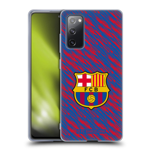 FC Barcelona Crest Patterns Glitch Soft Gel Case for Samsung Galaxy S20 FE / 5G