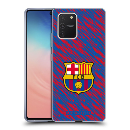 FC Barcelona Crest Patterns Glitch Soft Gel Case for Samsung Galaxy S10 Lite