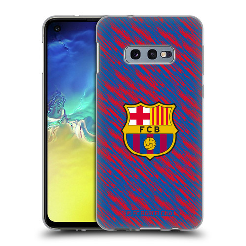 FC Barcelona Crest Patterns Glitch Soft Gel Case for Samsung Galaxy S10e