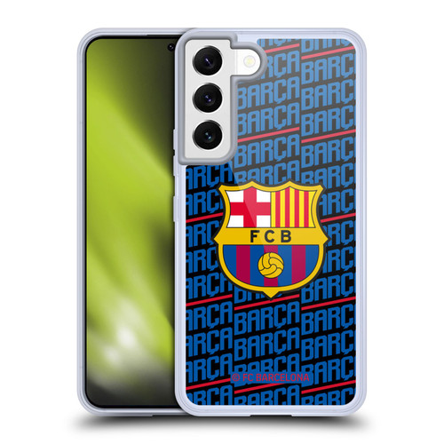 FC Barcelona Crest Patterns Barca Soft Gel Case for Samsung Galaxy S22 5G & MagSafe