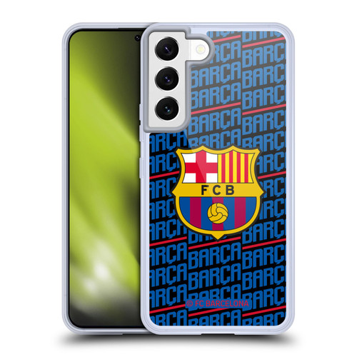 FC Barcelona Crest Patterns Barca Soft Gel Case for Samsung Galaxy S22 5G