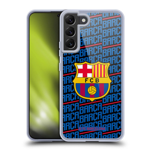 FC Barcelona Crest Patterns Barca Soft Gel Case for Samsung Galaxy S22+ 5G