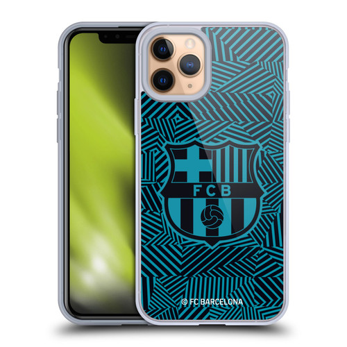 FC Barcelona Crest Black Soft Gel Case for Apple iPhone 11 Pro