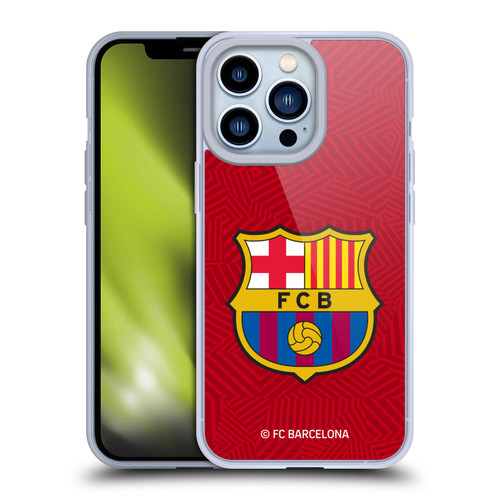 FC Barcelona Crest Red Soft Gel Case for Apple iPhone 13 Pro