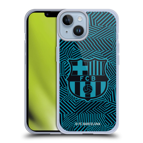 FC Barcelona Crest Black Soft Gel Case for Apple iPhone 14