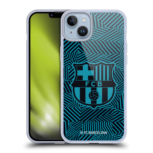 FC Barcelona Crest Black Soft Gel Case for Apple iPhone 14 Plus & MagSafe