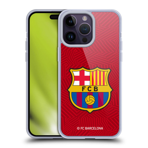 FC Barcelona Crest Red Soft Gel Case for Apple iPhone 14 Pro Max & MagSafe