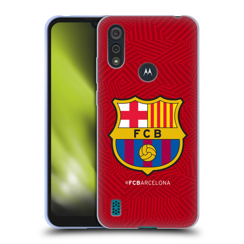 FC Barcelona Crest Red Soft Gel Case for Motorola Moto E6s (2020)