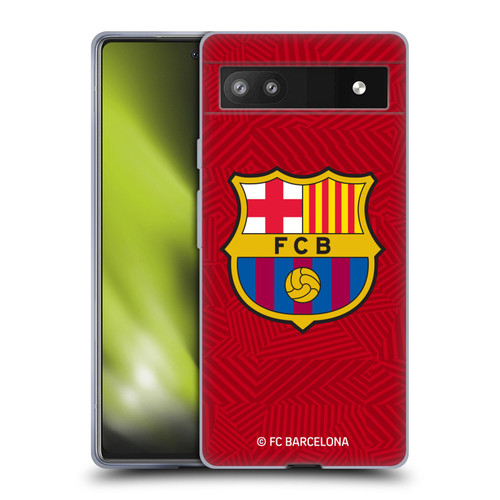 FC Barcelona Crest Red Soft Gel Case for Google Pixel 6a